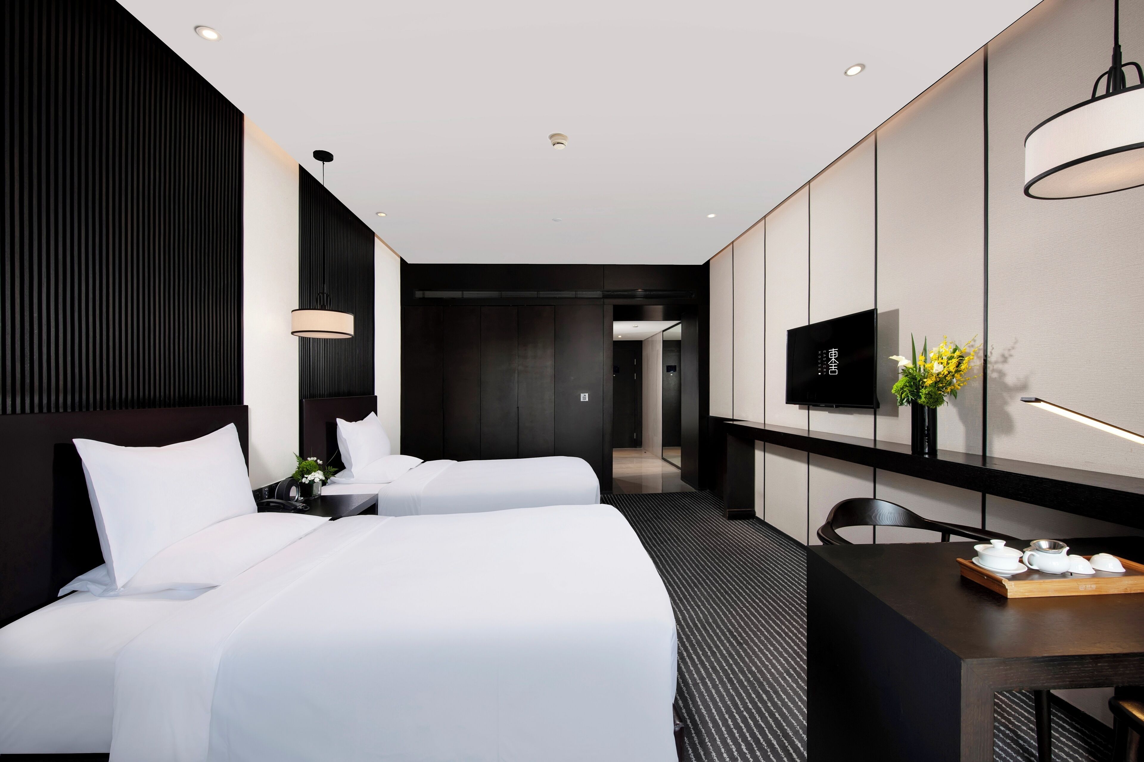 twin room | in-room safe, desk, blackout curtains, soundproofing