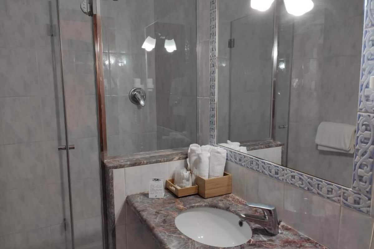 executive double room | bathroom | shower, free toiletries, hair dryer, bidet