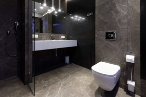 Royal Apartment, 2 Bedrooms, Sauna, Garden View | Bathroom | Shower, rainfall showerhead, free toiletries, hair dryer