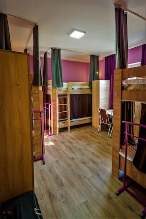 One Bed in 6-Bed Female Dormitory Room (Lilac Room) | Premium bedding, in-room safe, desk, blackout curtains