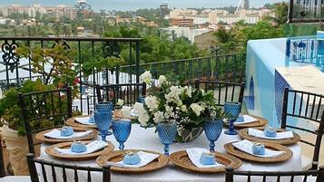 Outdoor wedding area