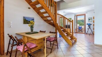 Villa, 2 Bedrooms (Delfi) | Private kitchen | Full-sized fridge, oven, stovetop, dishwasher