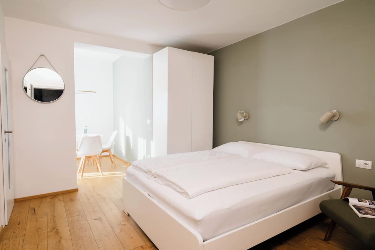 Familienapartment, Balkon, Flussblick