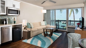 Hotel room view looking out at Opal Key Resort & Marina, Key West