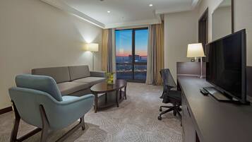 Premium bedding, memory foam beds, minibar, in-room safe