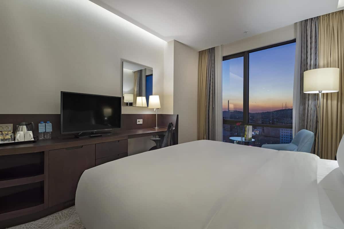Premium bedding, memory-foam beds, minibar, in-room safe