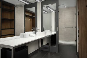 Suite, 1 King Bed with Sofa bed, Corner | Bathroom | Shower, free toiletries, towels - Aloft by Marriott Hillsboro-Beaverton (Hillsboro)