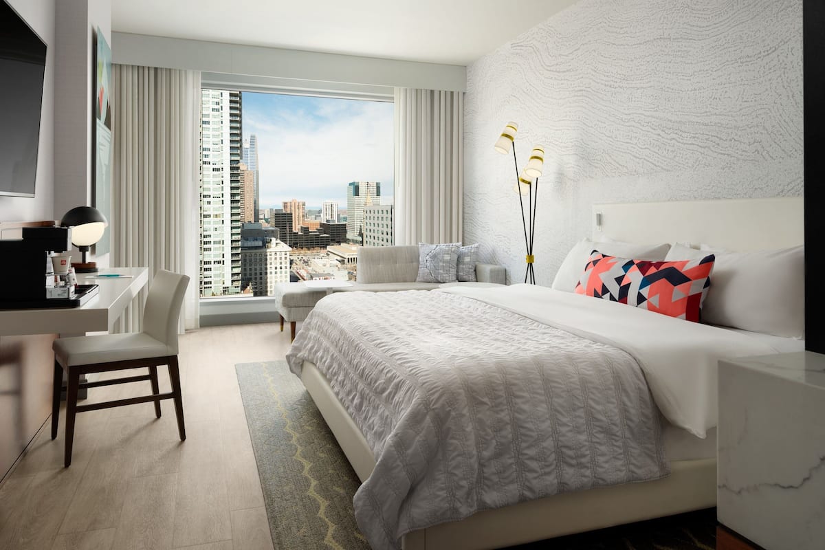Premium bedding, down comforters, pillowtop beds, in-room safe
