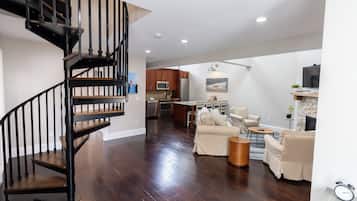 Luxury Loft, 2 Bedrooms, Fireplace | Living area | Flat-screen TV, fireplace