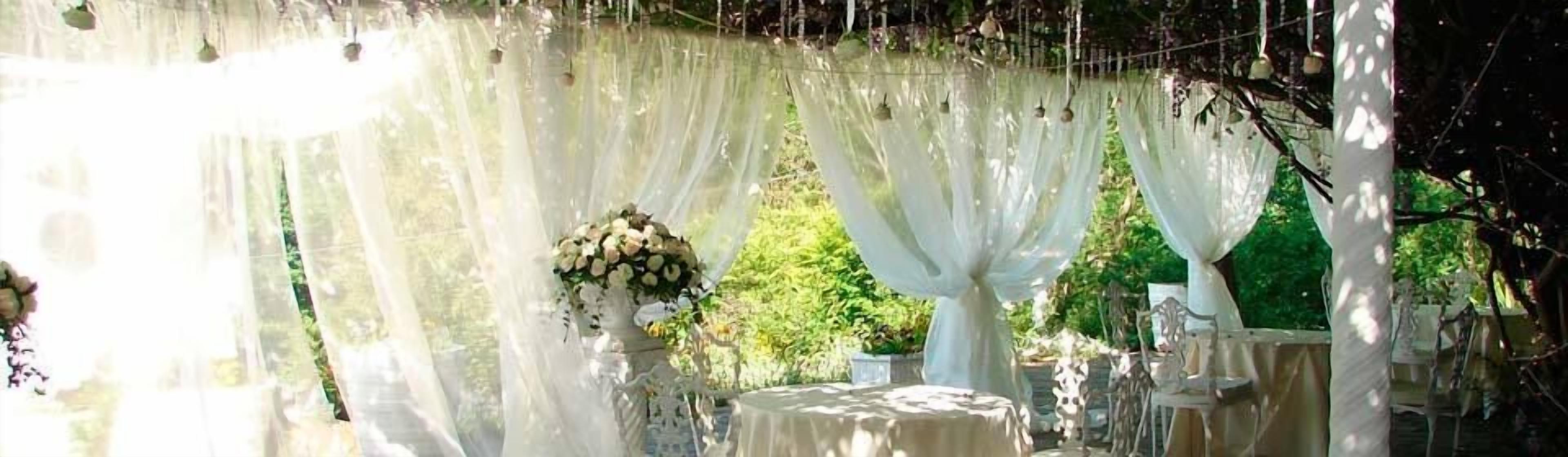 Outdoor wedding area
