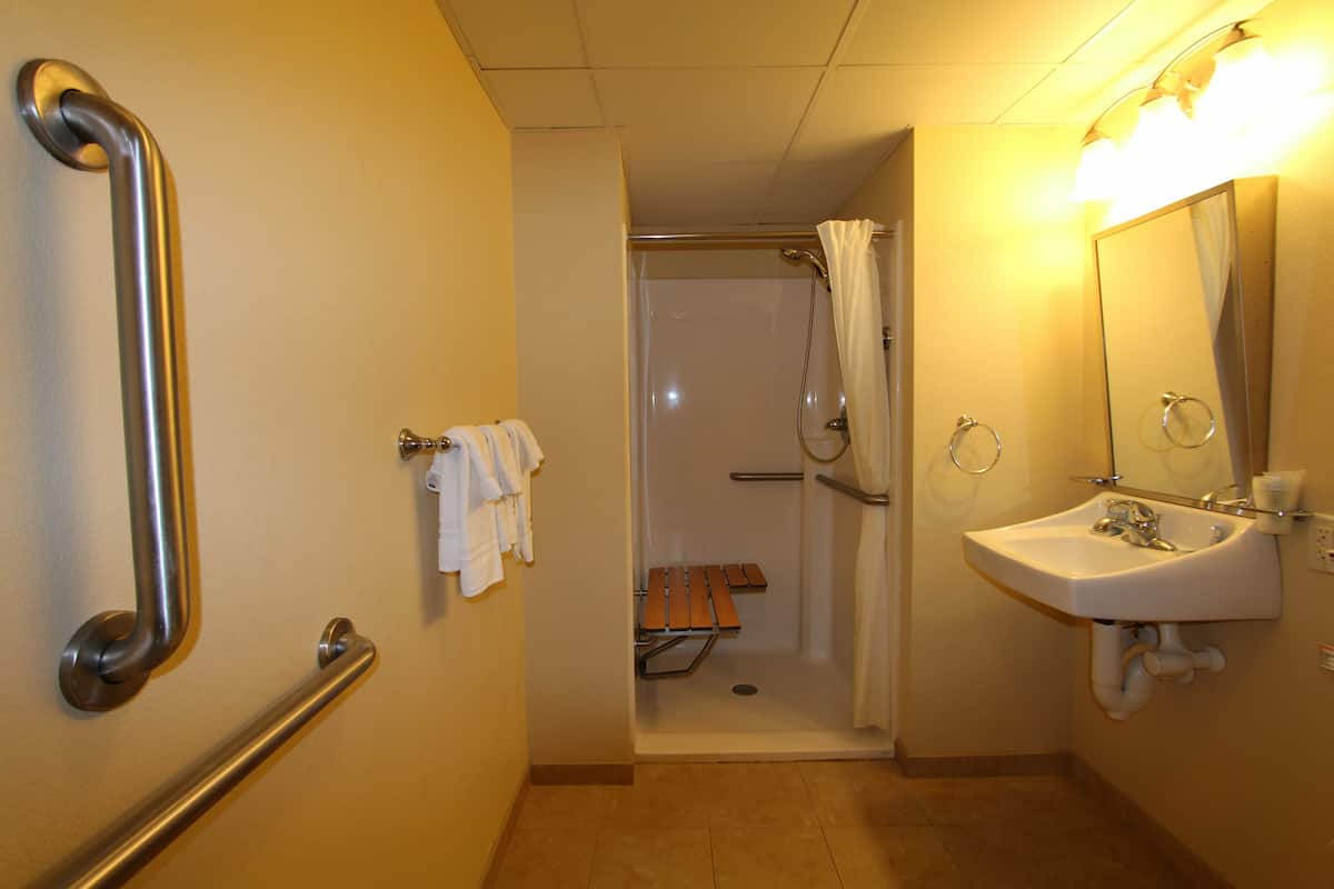 double room, accessible, refrigerator & microwave | in-room safe, desk, blackout curtains, iron/ironing board