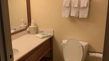 Ducha y bañera combinadas y artículos de higiene personal gratuitos