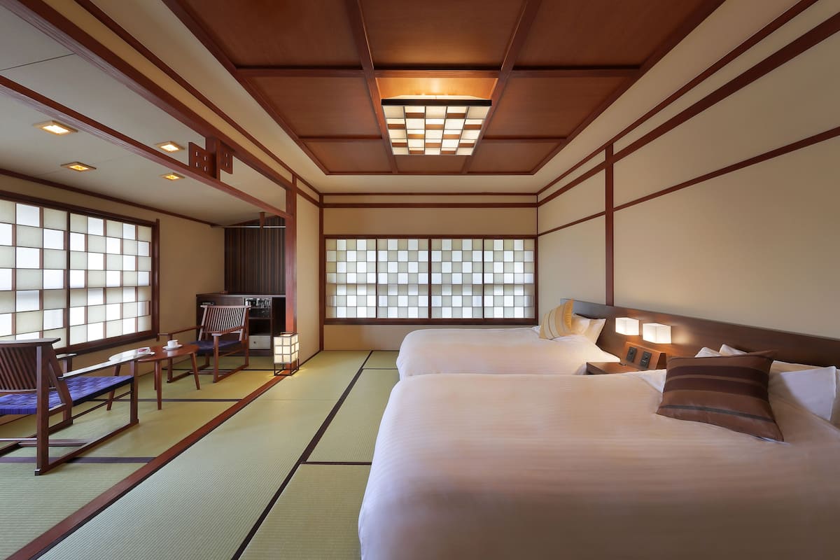 Modern Japanese Twin(Non-smoking) (No Bathroom) | In-room safe, desk, laptop workspace, free WiFi