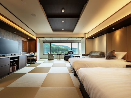 Habitación con 2 camas individuales, para no fumadores (Japanese Style Deluxe Twin) | Wifi gratis