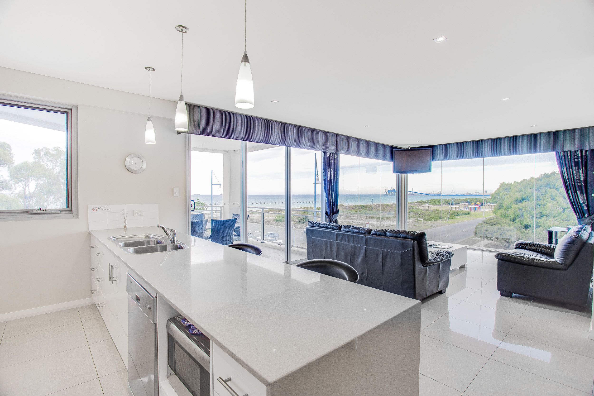 50-inch flat-screen TV with digital channels, TV, DVD player