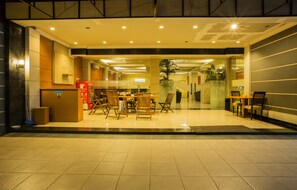 Overnatningsstedets indgangsparti