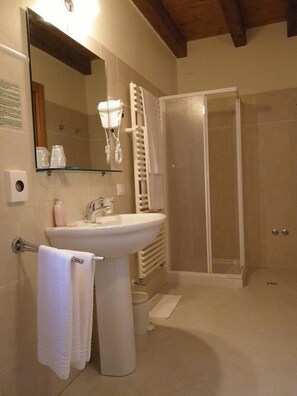 Bathroom | Shower, free toiletries, hair dryer, bidet