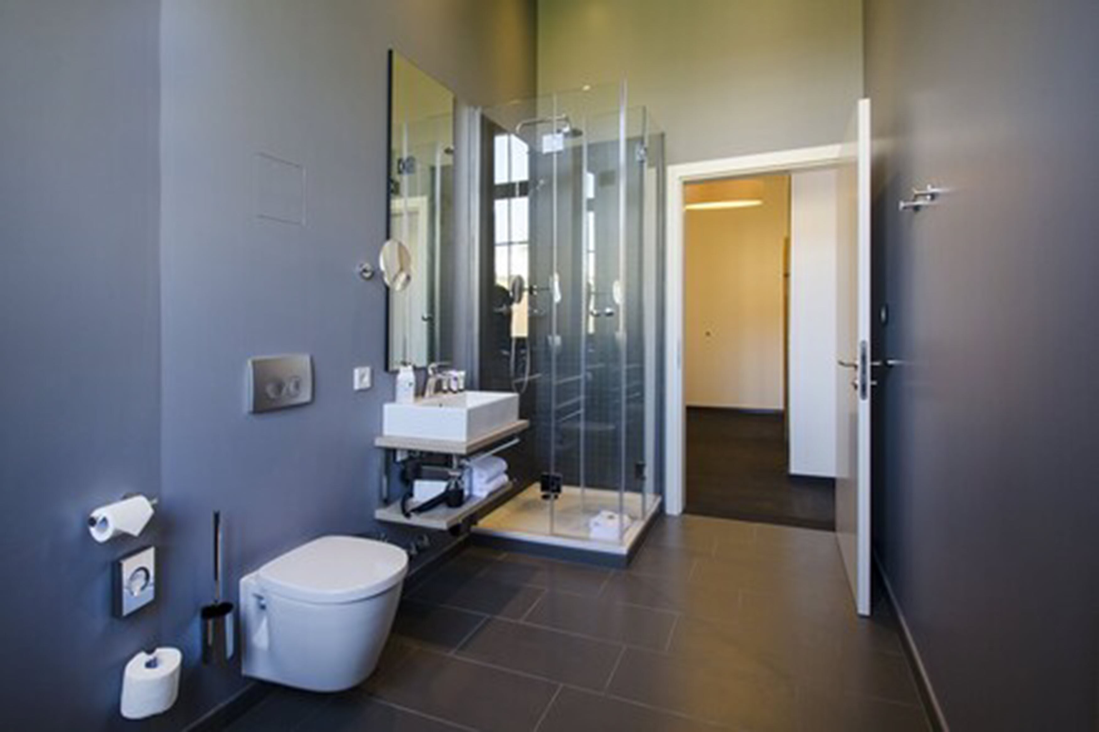 free toiletries, hair dryer, towels