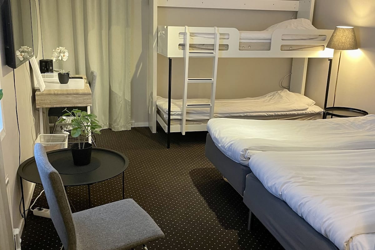 family quadruple room | 1 bedroom, blackout curtains, soundproofing, iron/ironing board