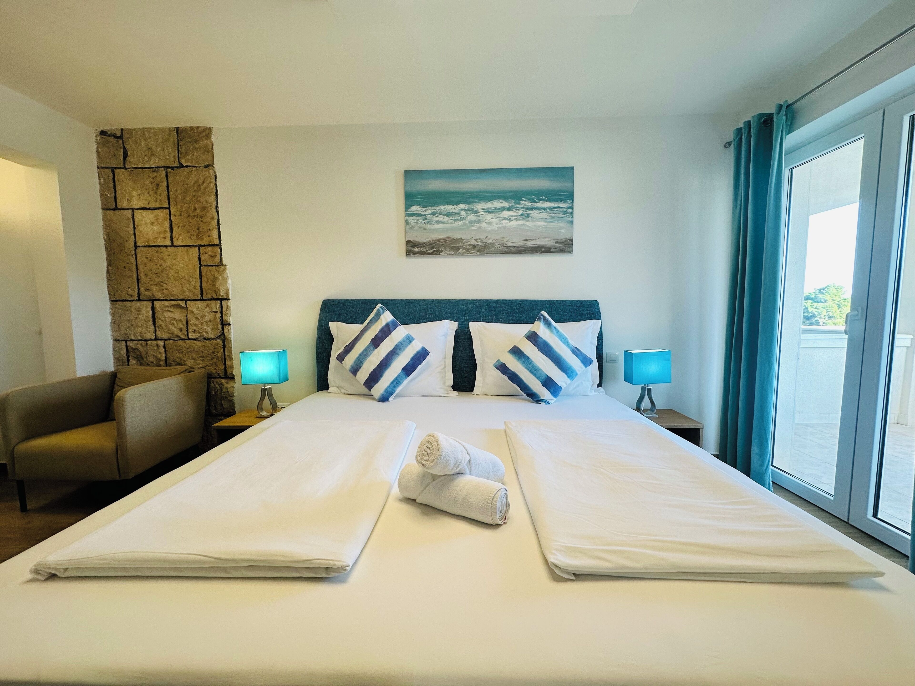 Luxury Double Room, 1 King Bed, Terrace, Sea View