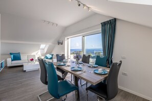 Luxury Penthouse, Sea View, Oceanfront | Living area | Flat-screen TV, toys - Villa Mediterranea (Bol)