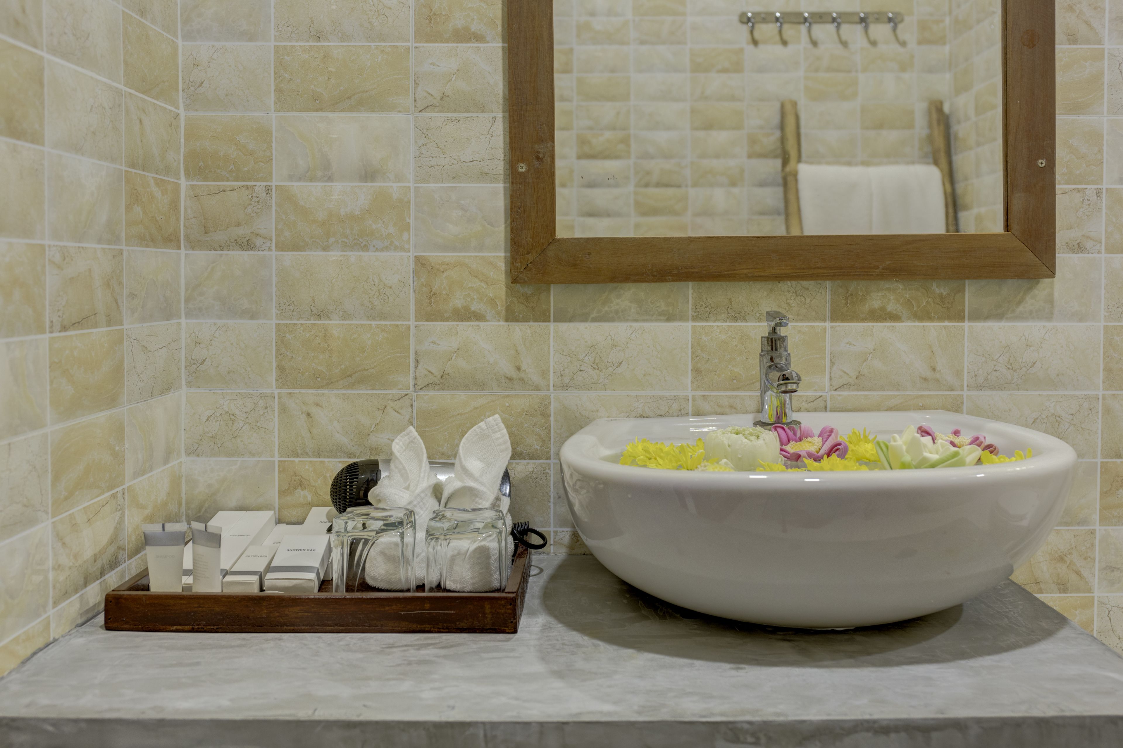 shower, free toiletries, hair dryer, bathrobes