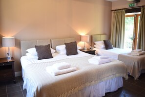 1 slaapkamer, een bureau, een strijkplank/strijkijzer