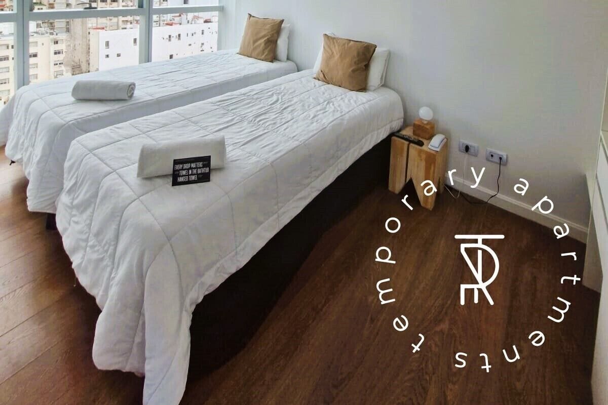 Apartment, 2 Bedrooms | Hypo-allergenic bedding available, down comforters, in-room safe