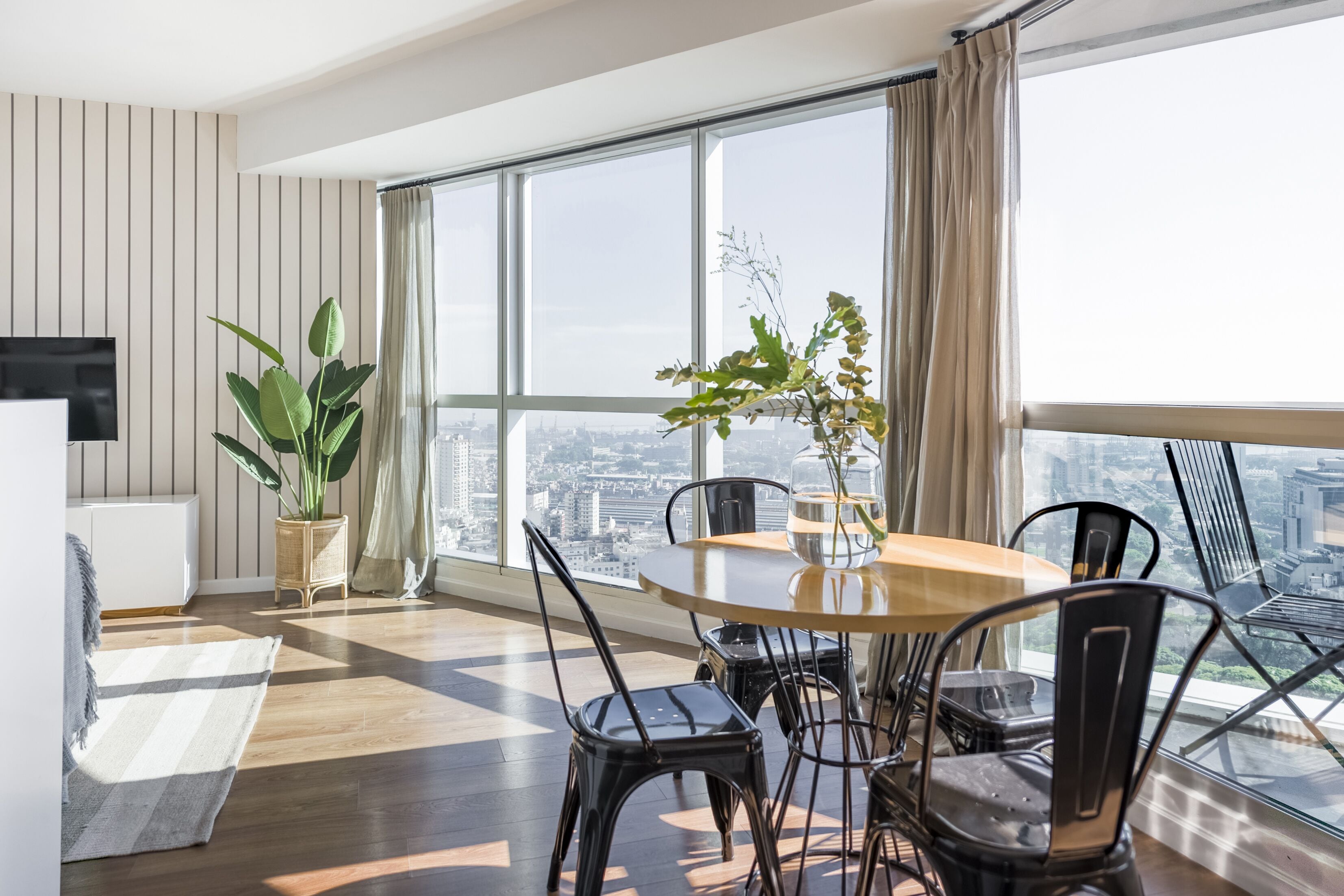 Panoramic Apartment, 2 Bedrooms | Living area | 42-inch Smart TV with cable channels, TV, pay movies