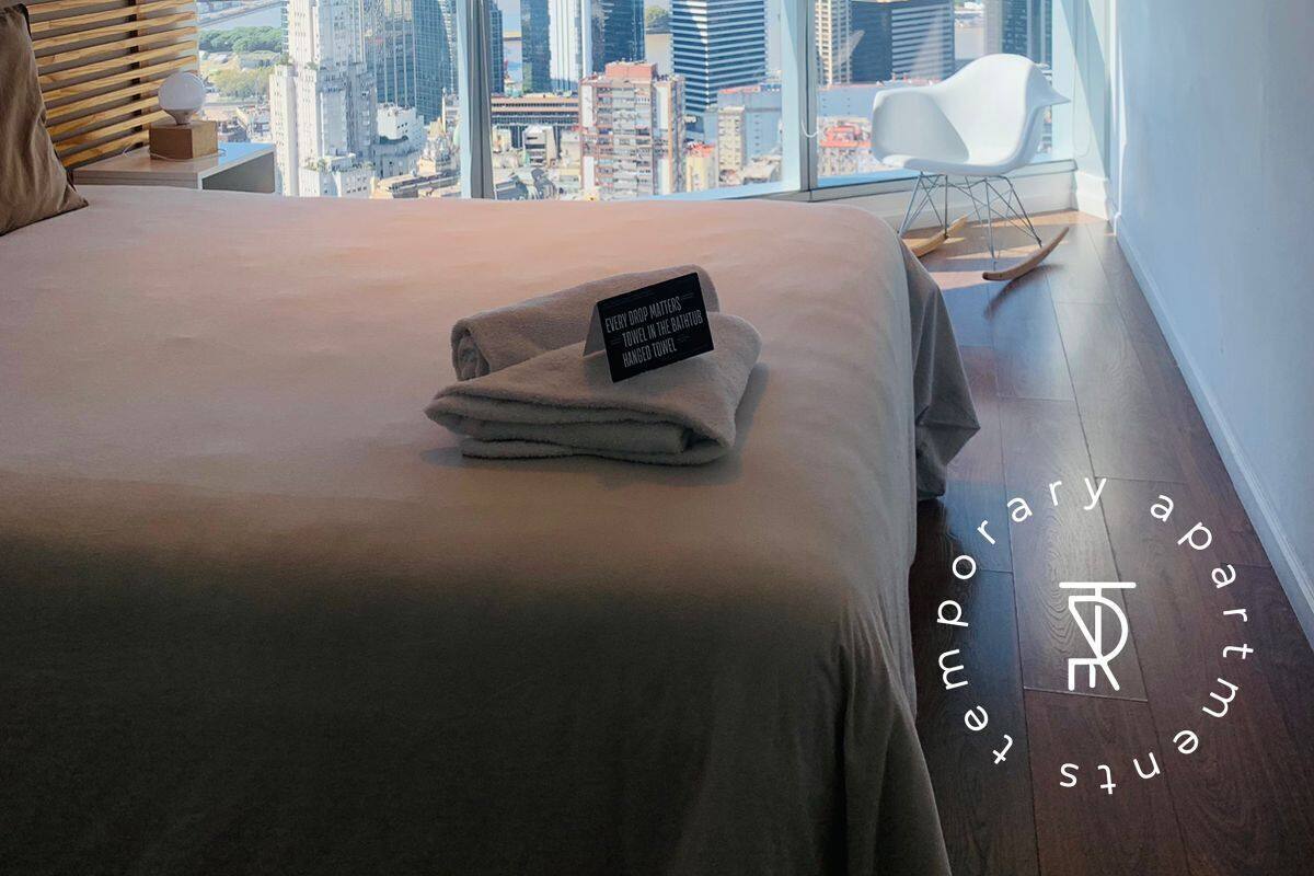 Design Apartment, 1 Bedroom | Hypo-allergenic bedding available, down comforters, in-room safe