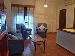 Penthouse, 2 Bedrooms, Terrace | Living area | TV - Apartamentos Sierra del Hacho (Montejaque)