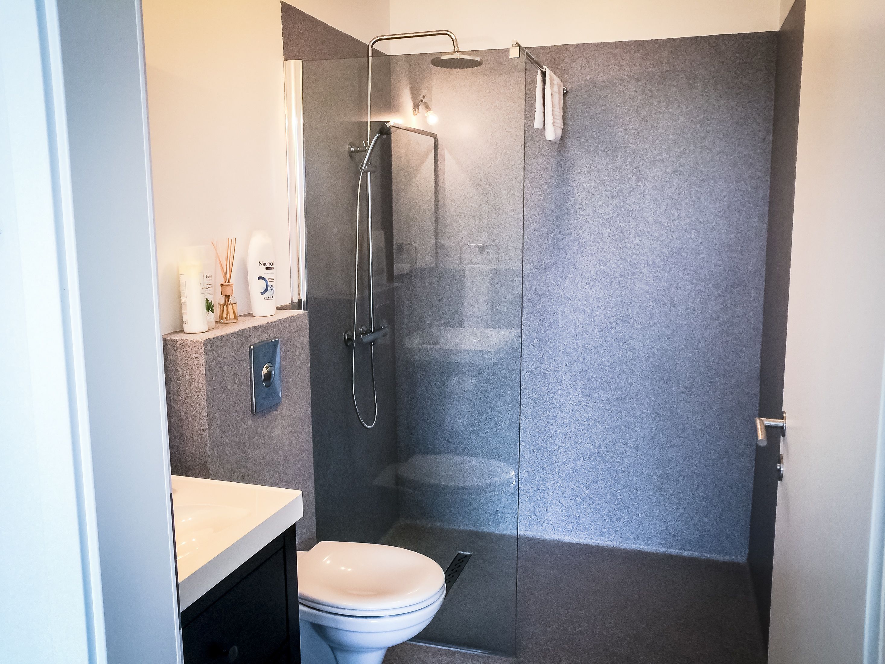 free toiletries, hair dryer, towels, soap