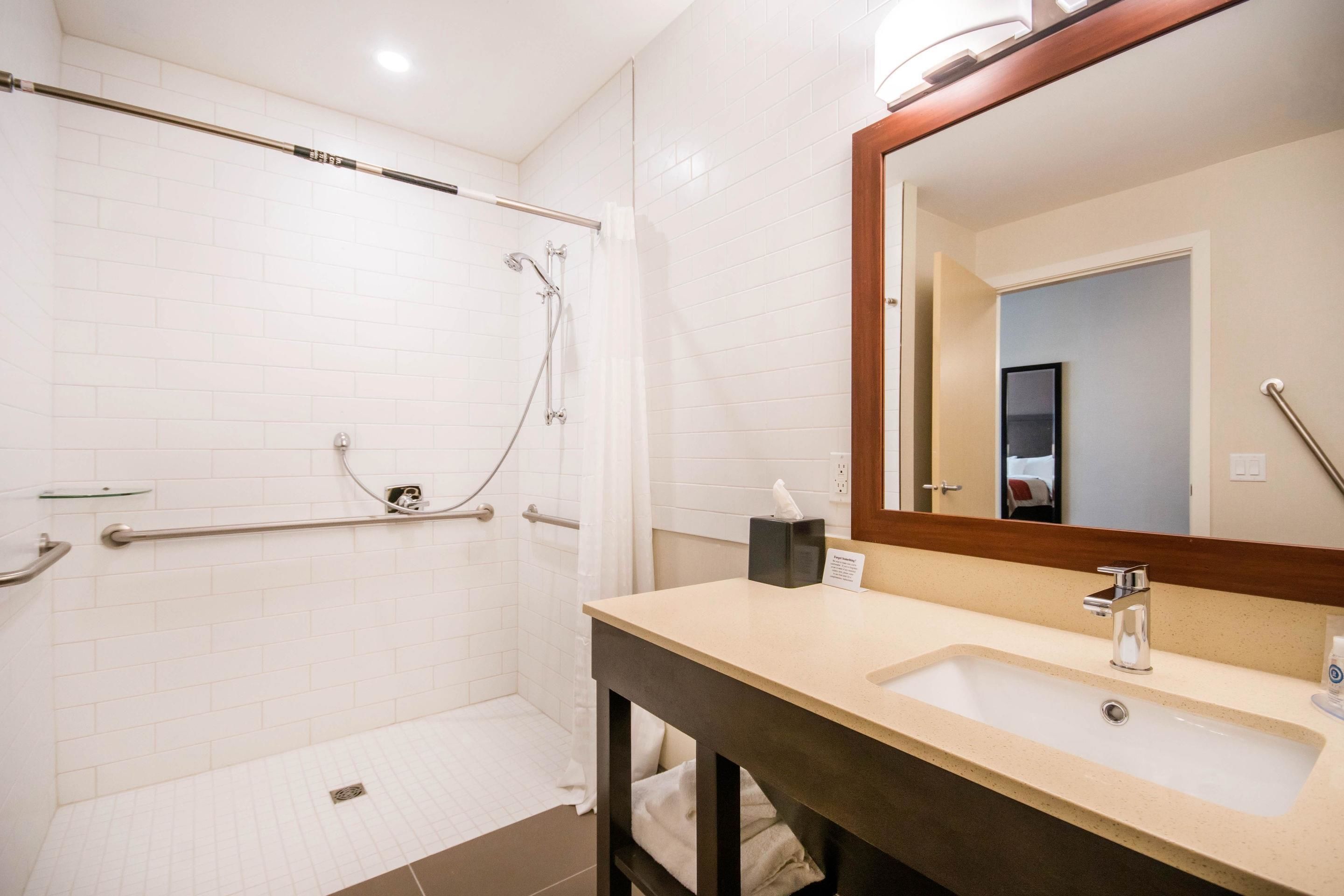 room, 2 queen beds, accessible, non smoking | bathroom | free toiletries, hair dryer, towels