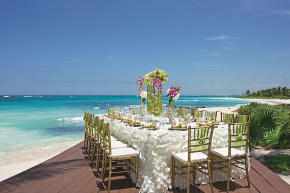 Outdoor wedding area