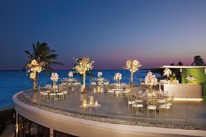 Outdoor wedding area