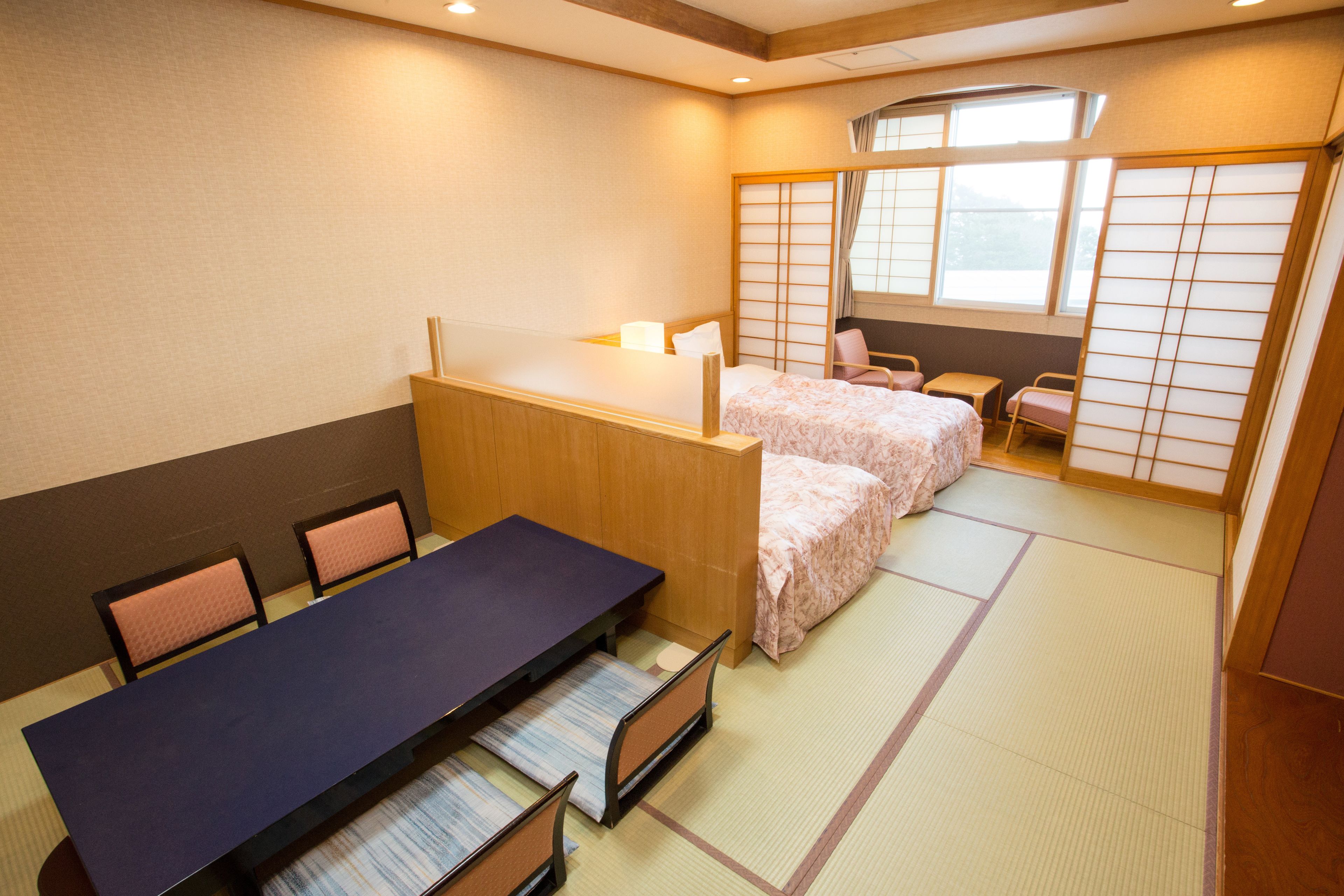 twin room (with tatami area, 12 tatami mats size) | 1 bedroom, free wifi