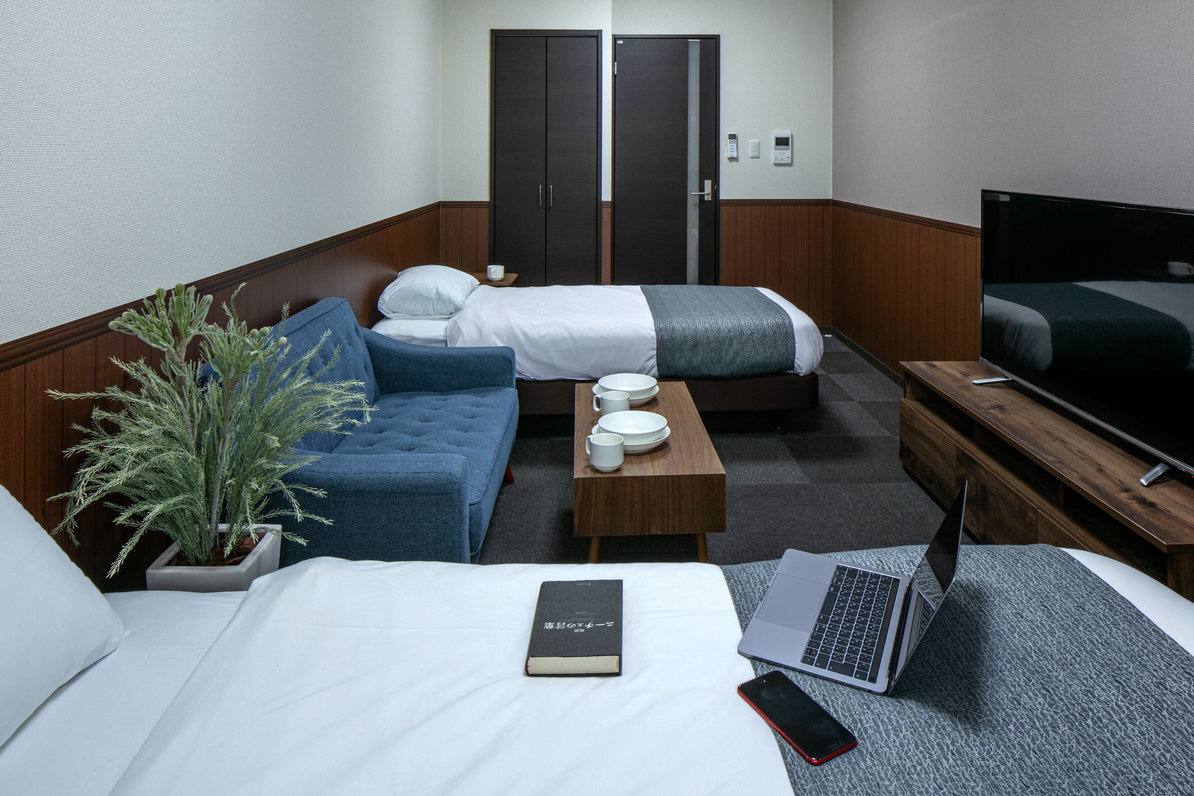 Chambre Triple Confort | Coin séjour | Télévision