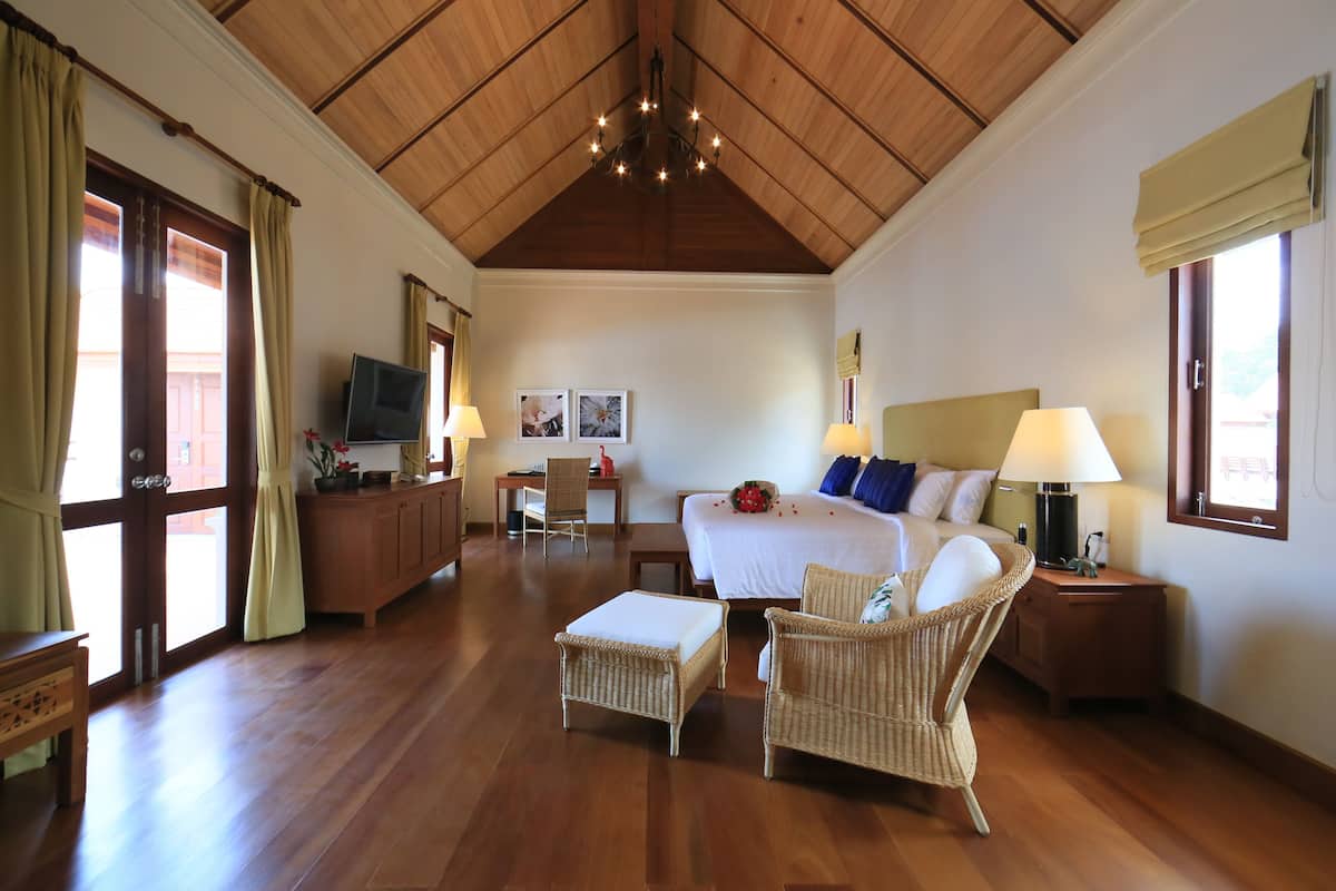 1 slaapkamer, luxe beddengoed, pillowtop-bedden, een minibar