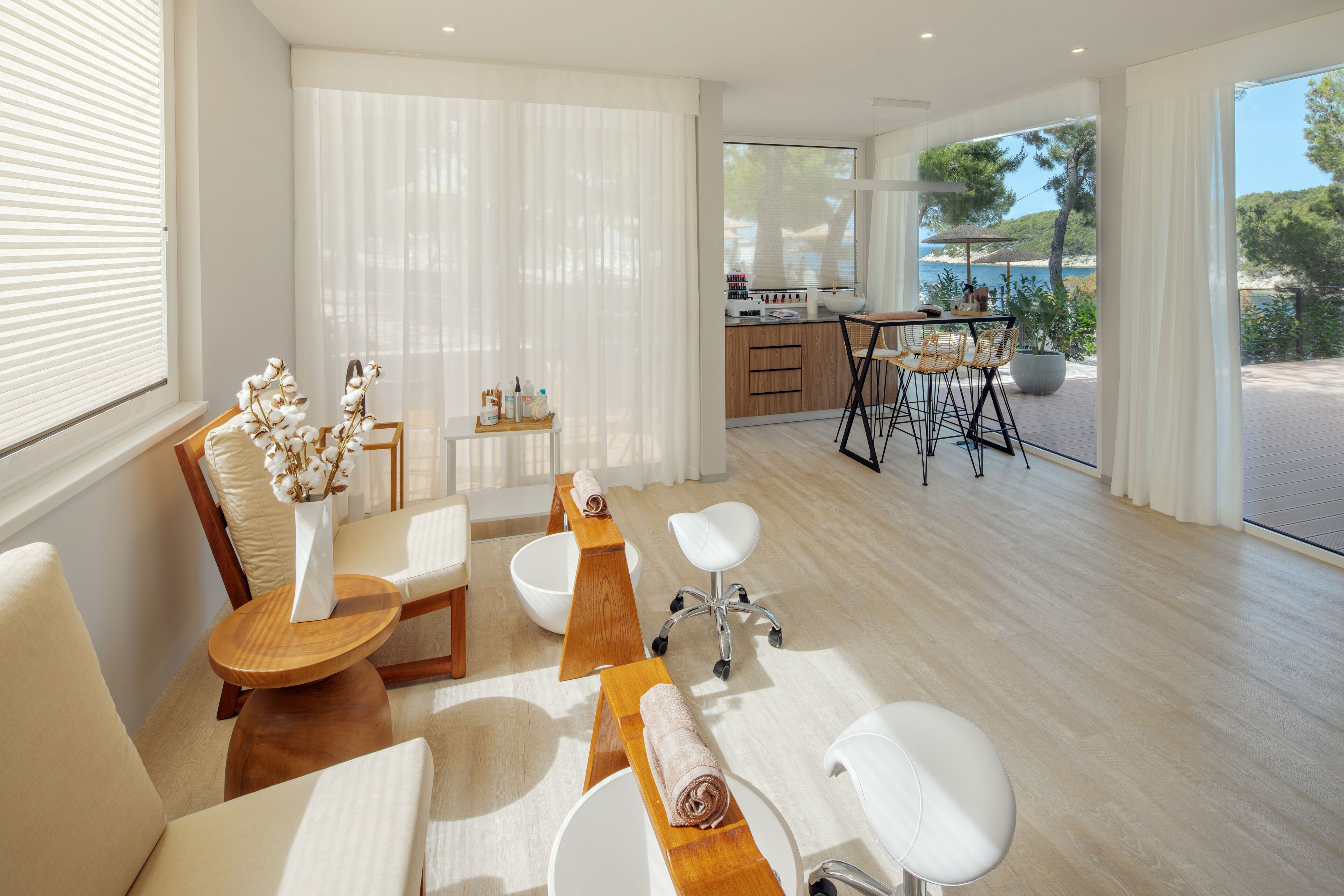 Body treatments, facials, manicures and pedicures, massages