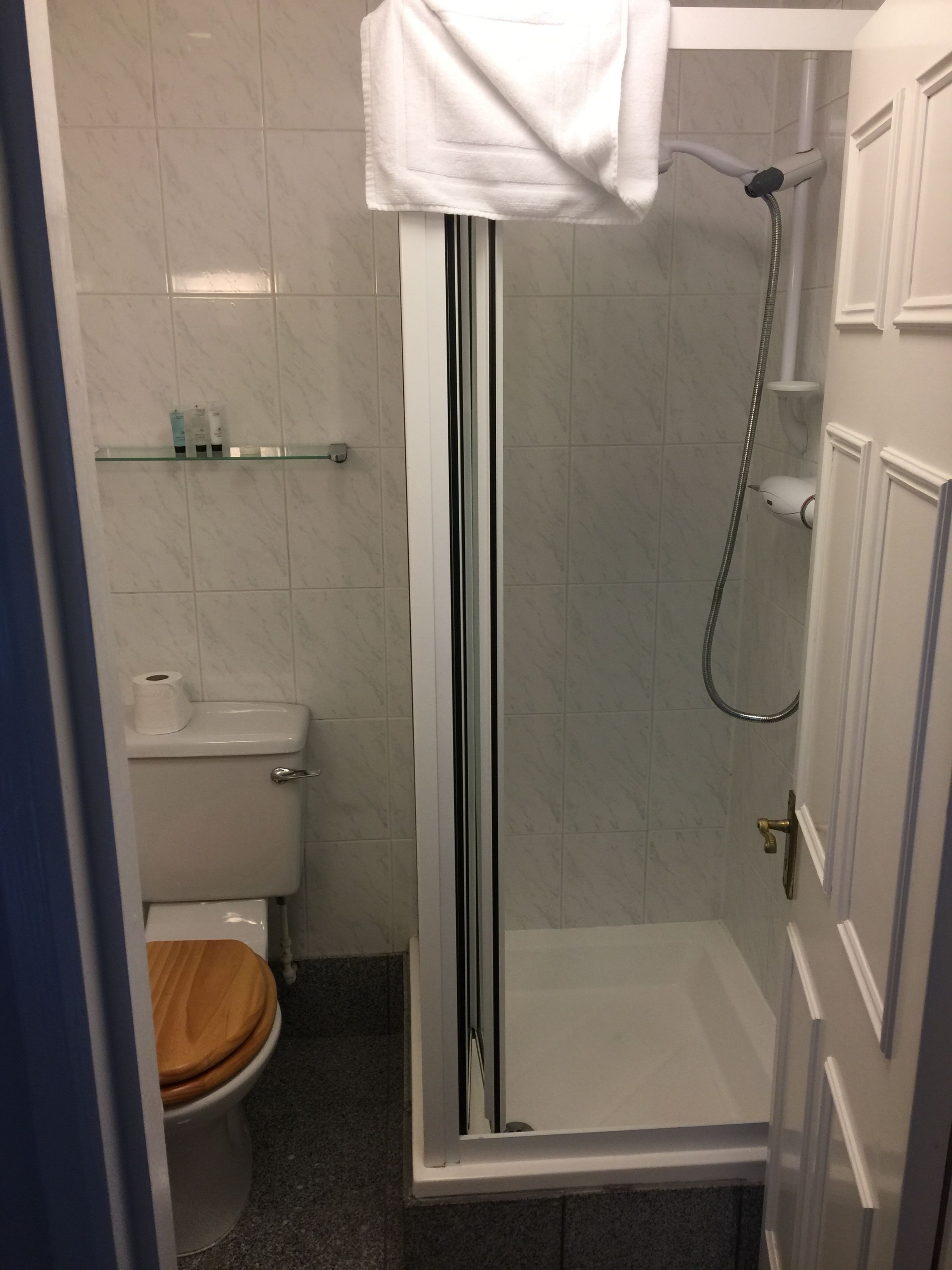 single room | bathroom | shower, free toiletries, hair dryer, towels