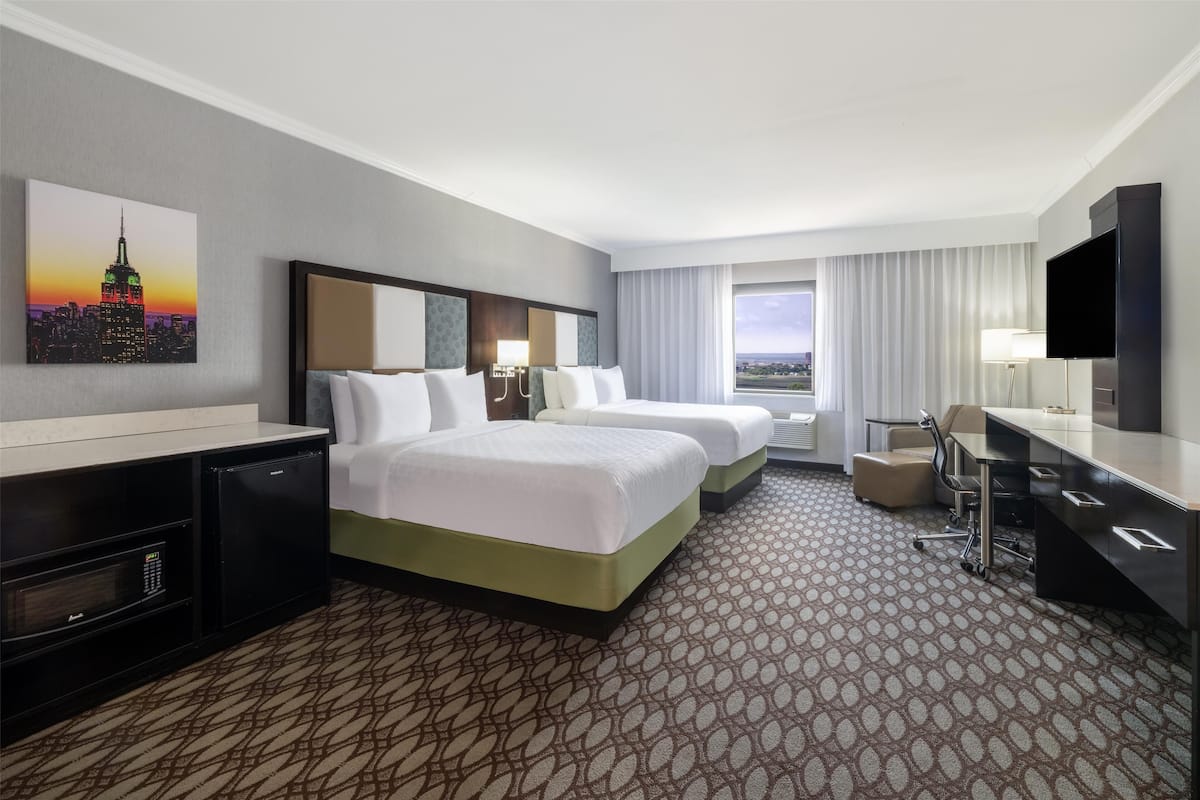 Executive Room, 2 Queen Beds, Non Smoking, Refrigerator & Microwave (Larger Room) | In-room safe, desk, blackout curtains, soundproofing
