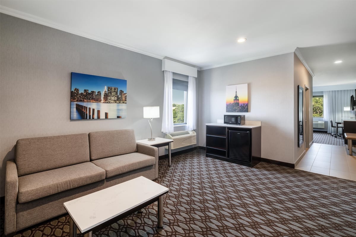 Suite, 1 King Bed, Non Smoking, Refrigerator & Microwave (with Sofabed) | In-room safe, desk, blackout curtains, soundproofing