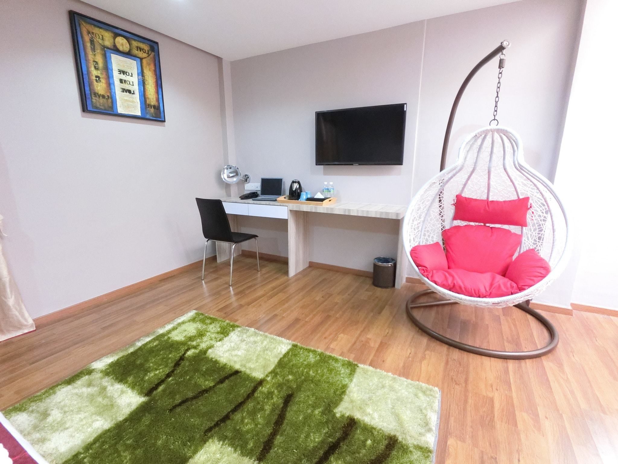 Desk, soundproofing, iron/ironing board, rollaway beds