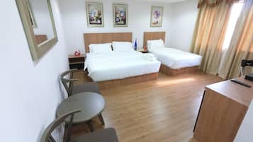 Desk, soundproofing, iron/ironing board, rollaway beds