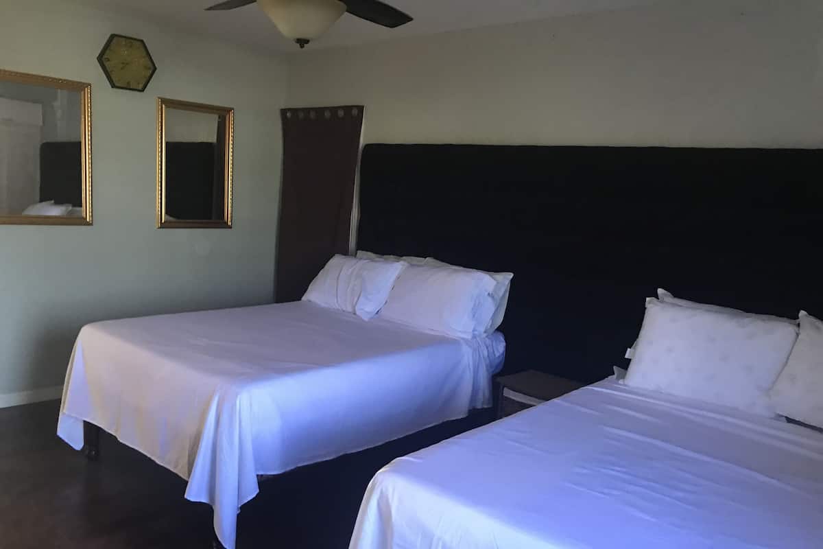 Classic Studio Suite, 2 Double Beds, Refrigerator & Microwave | 1 bedroom, premium bedding, in-room safe, laptop workspace