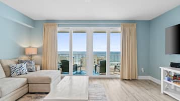 Condo, 1 Bedroom, Ocean View (1518) | Living area | 50-inch Smart TV with cable channels, Netflix, Hulu