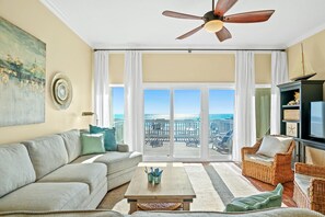 Living area - Beachside West Panama City Beach by Panhandle Getaways (Panama City Beach)