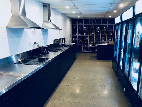 Shared fridge, microwave