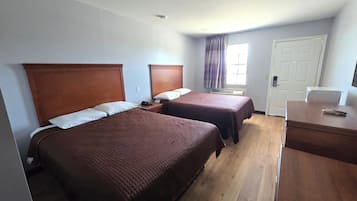 Room, 2 Queen Beds, Non Smoking | Desk, free WiFi, bed sheets