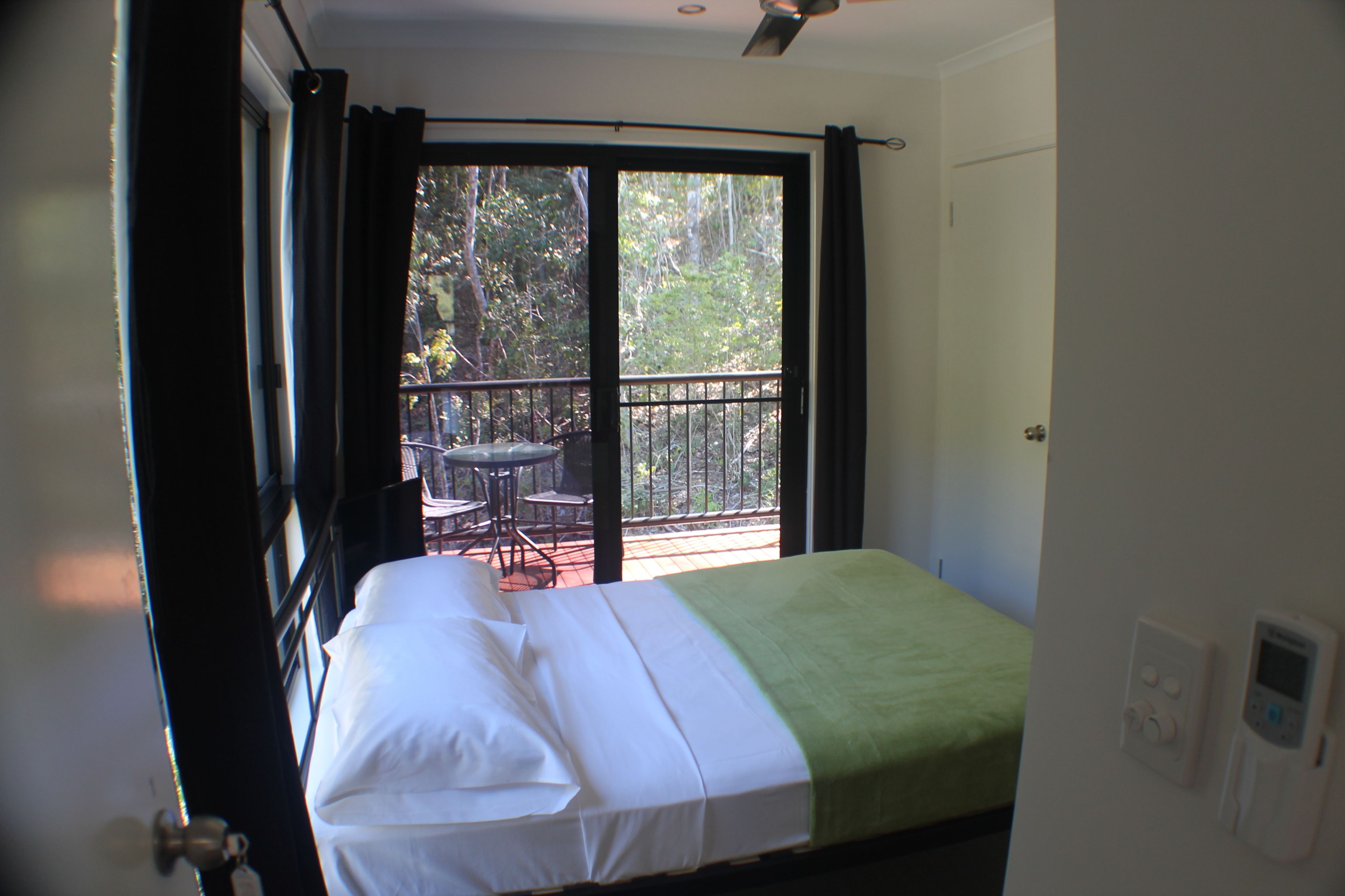 double room - rainforest & mountain views | iron/ironing board, bed sheets